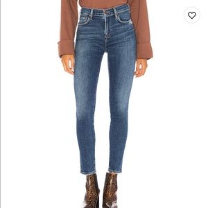AGOLDE Sophie mid rise ankle skinny in tame